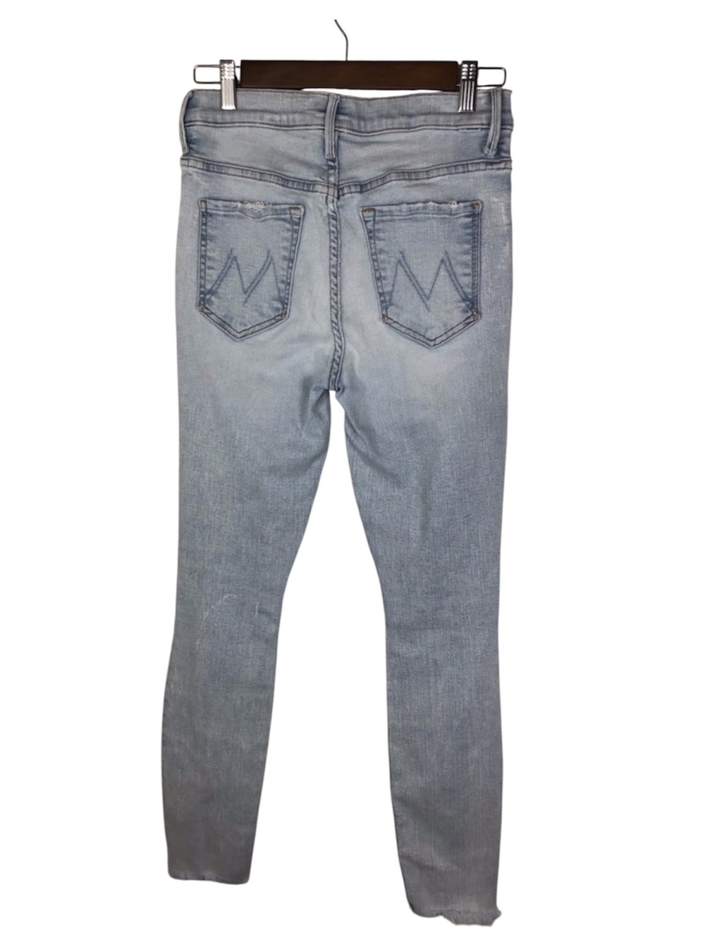 MOTHER The Stunner Zip Ankle Step Fray in Rolling in the Bushes Size 26.